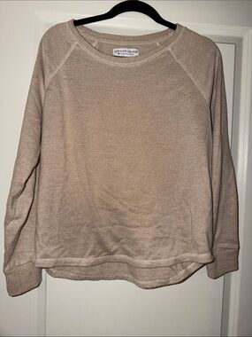 Karen Neuburger Neutral Beige Crewneck Pullover